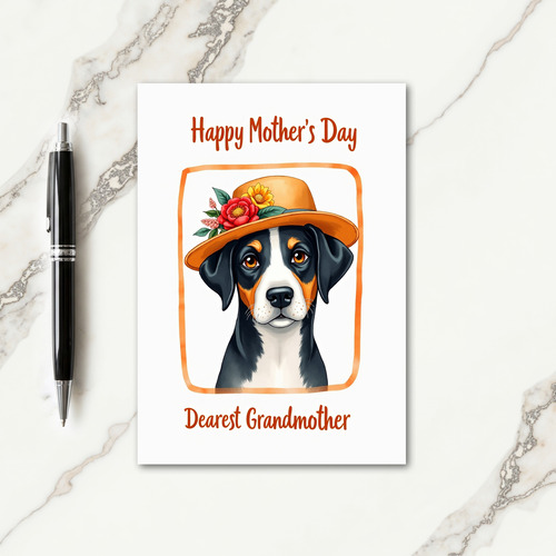 Sweet Grandmother Dog Hat Card