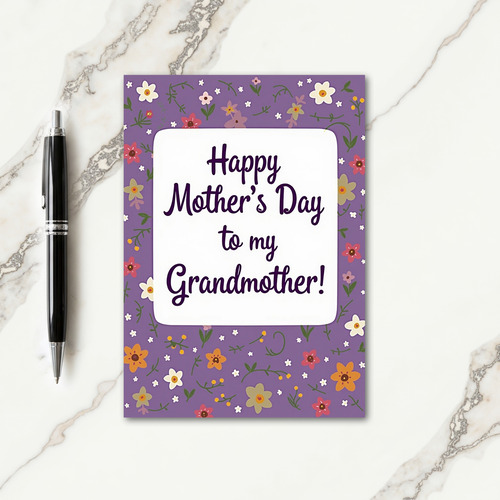 Sweet Grandmothers Day Floral Card