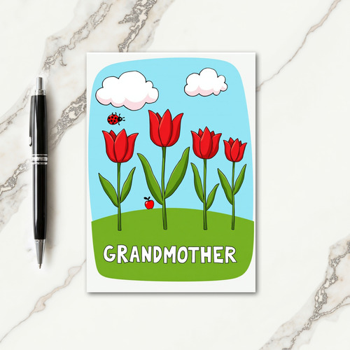 Sweet Grandmothers Day Flower Card