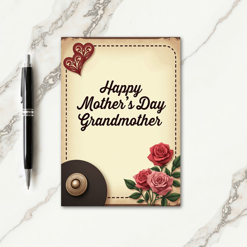 Sweet Grandmothers Day Rose Card
