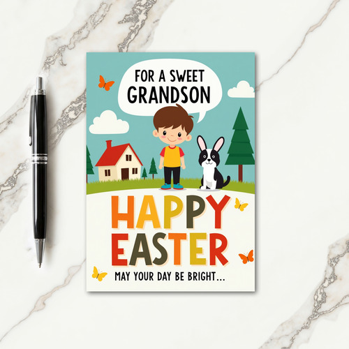 Sweet Grandson Easter Card