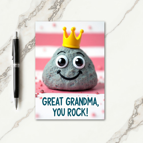 Sweet Great Grandma Pebble Card