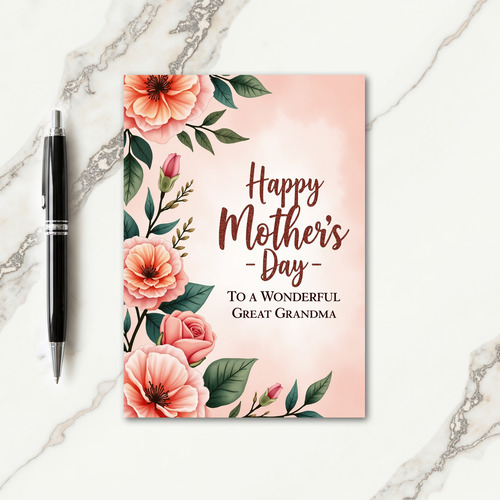 Sweet Great Grandmas Day Card