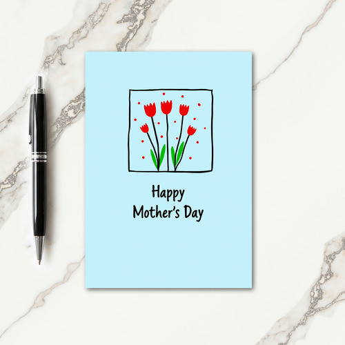 Sweet Hand Drawn Mothers Day Card