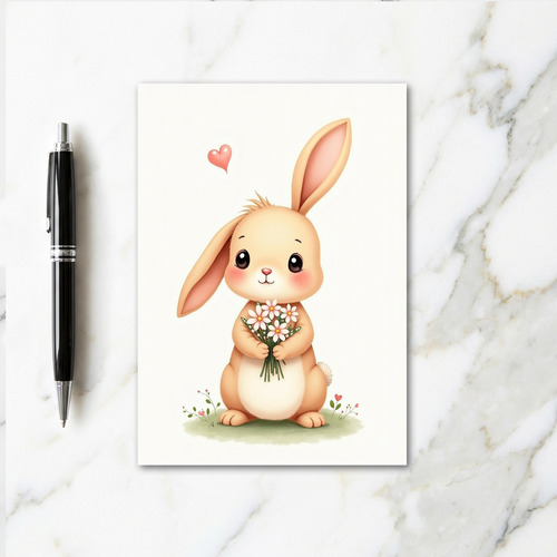 Sweet Hare Bouquet Lovely Card