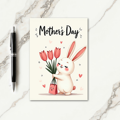 Sweet Hare Mothers Day Card