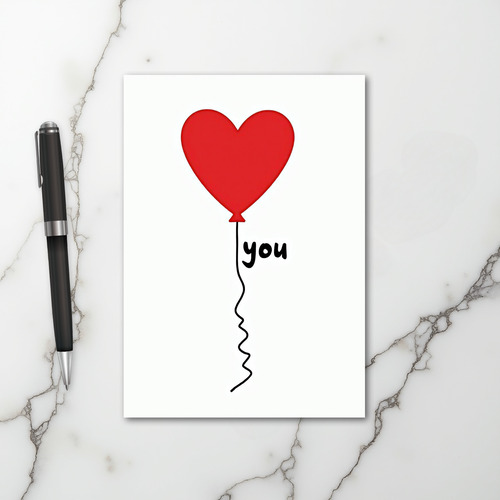 Sweet Heart Balloon Love You Card