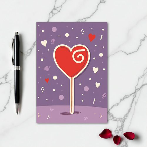 Sweet Heart Lollipop Card