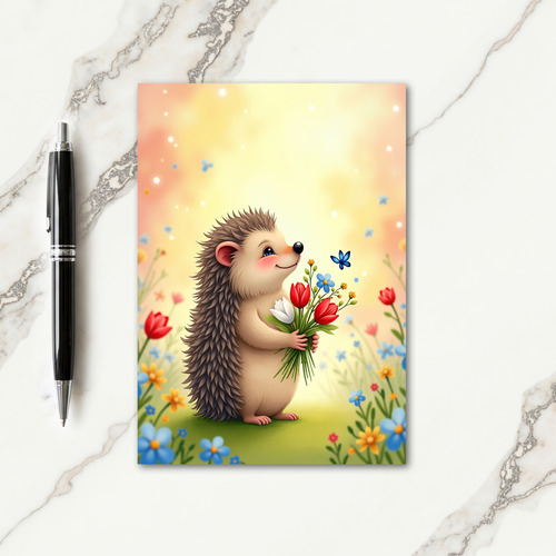 Sweet Hedgehog Birthday Card
