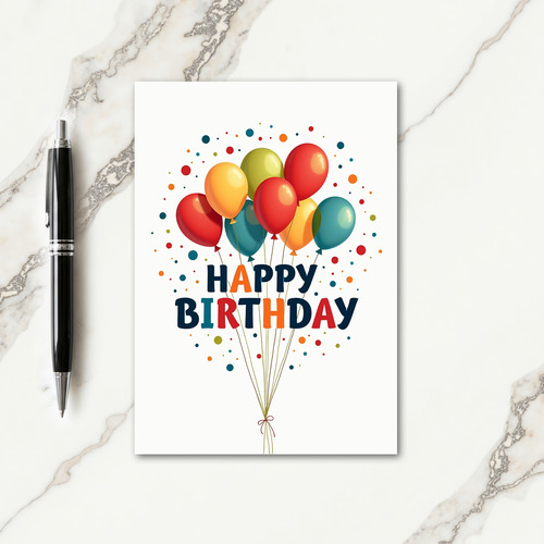 Sweet Helium Grouping Birthday Card