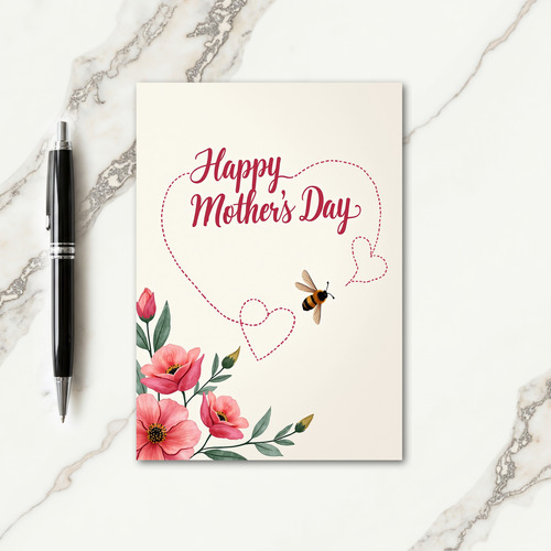 Sweet Honeybee Mothers Day Card