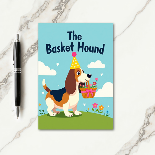 Sweet Hound Floral Card