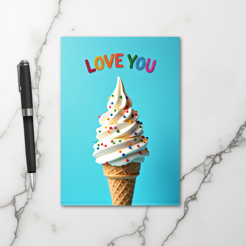 Sweet Ice Cream Love You Card