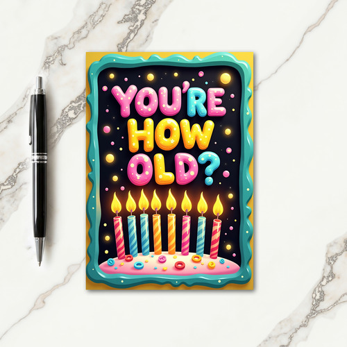 Sweet Icing Text Birthday Card