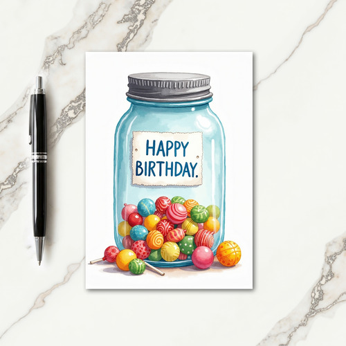 Sweet Jar Birthday Card