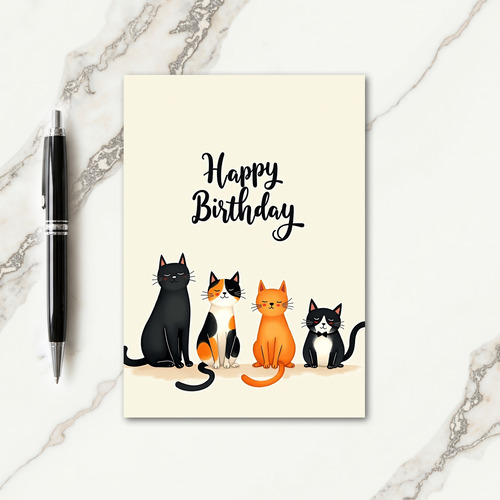 Sweet Kitten Birthday Card