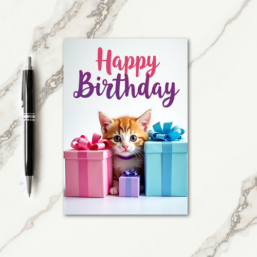 Sweet Kitten Gifts Birthday Card