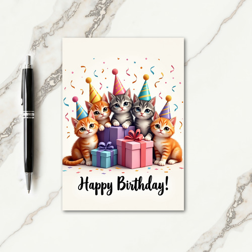 Sweet Kitten Hat Card