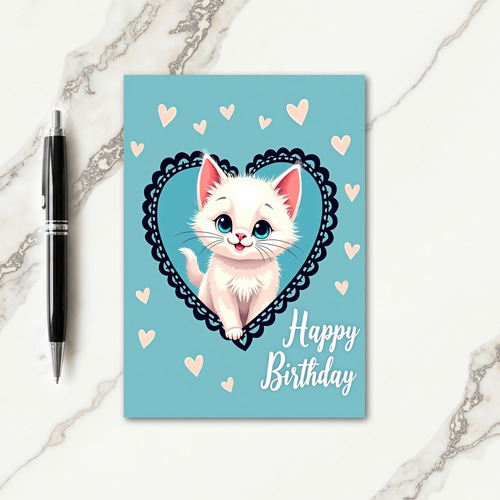 Sweet Kitty Birthday Card