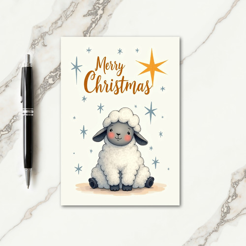 Sweet Lamb Christmas Card