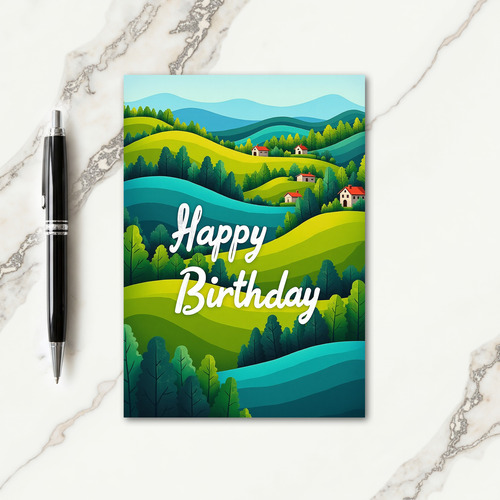 Sweet Landscape Birthday Card