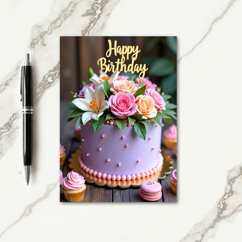 Sweet Lavender Birthday Card