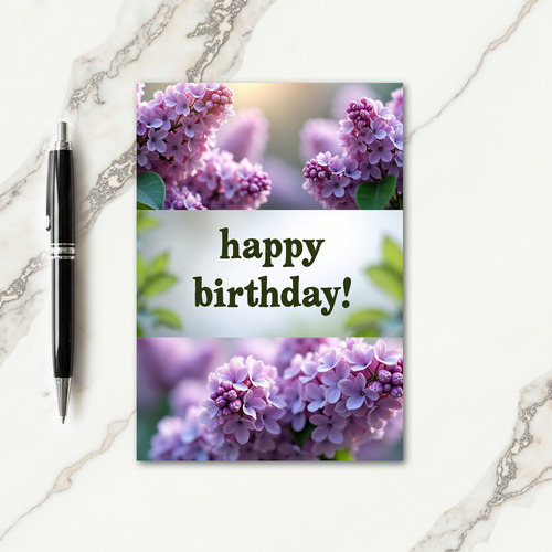 Sweet Lavender Bloom Birthday Card