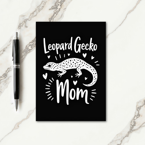 Sweet Leopard Gecko Mom Card