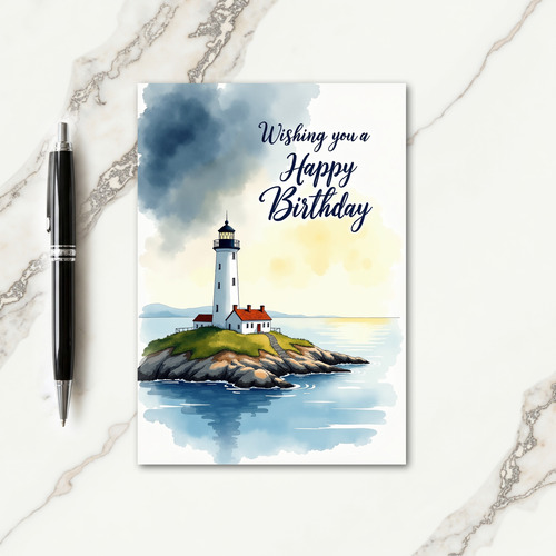 Sweet Lighthouse Birthday Card