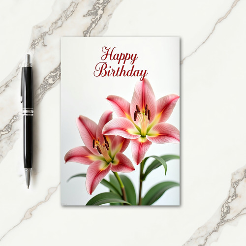 Sweet Lily Birthday Card