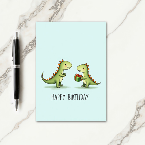 Sweet Lizard Birthday Card