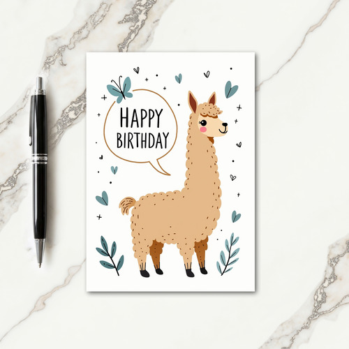 Sweet Llamas Birthday Card