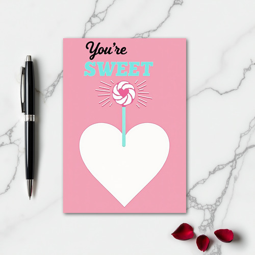 Sweet Lollipop Faux Gold Foil Card