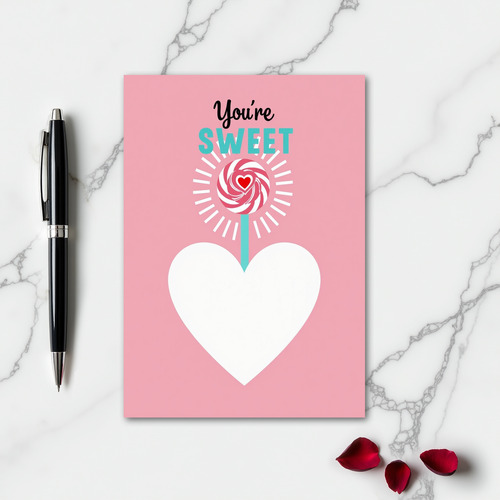 Sweet Lollipop Heart Card