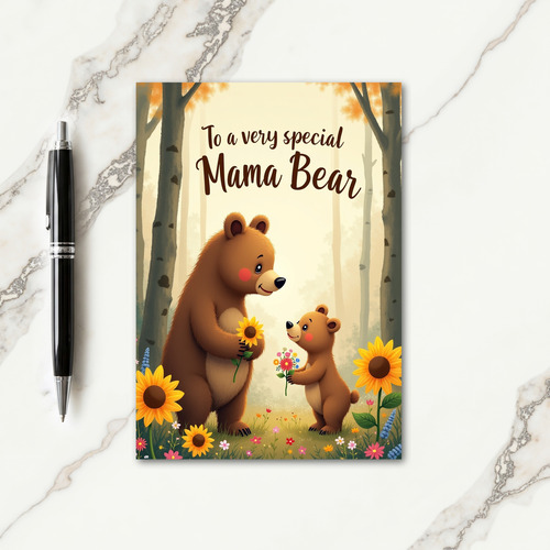 Sweet Mama Bear Day Art Card