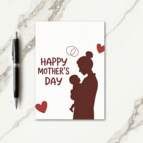 Sweet Maternal Silhouette Card