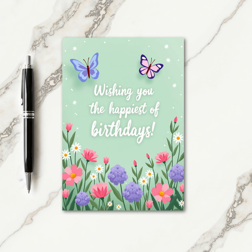 Sweet Mint Green Birthday Card
