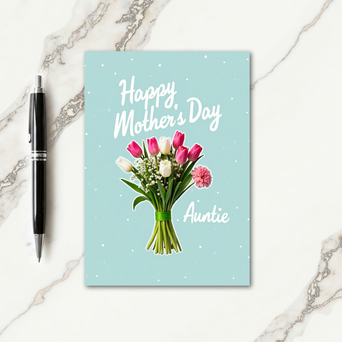 Sweet Mom Aqua Floral Card