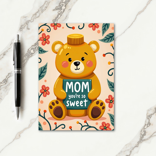 Sweet Mom Bear Love Card