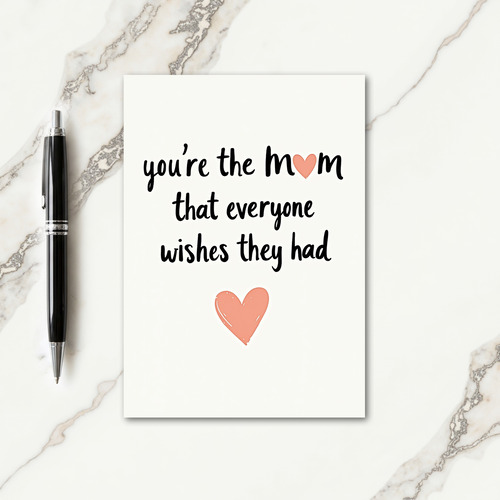 Sweet Mom Hearts Illustration Card