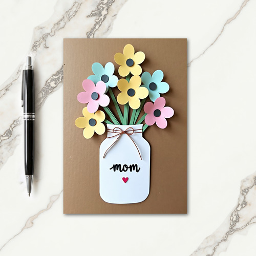 Sweet Mom Papercraft Bouquet Card