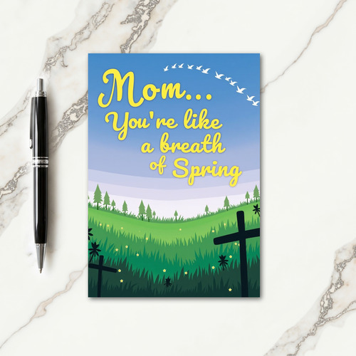 Sweet Mom Spring Illustration Card
