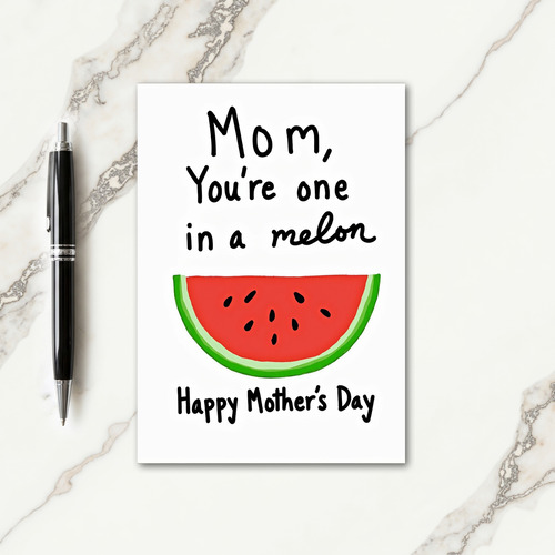 Sweet Mom Watermelon Day Card