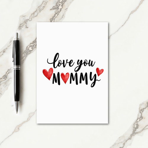 Sweet Mommy Love Watercolor Card