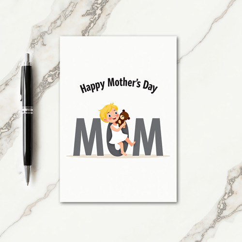 Sweet Moms Day Illustration Card