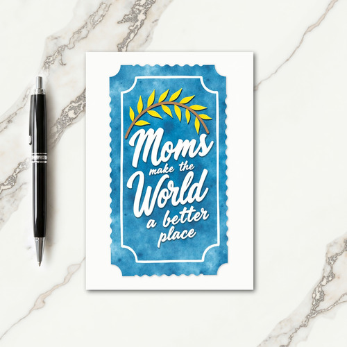 Sweet Moms Golden Leaf Card