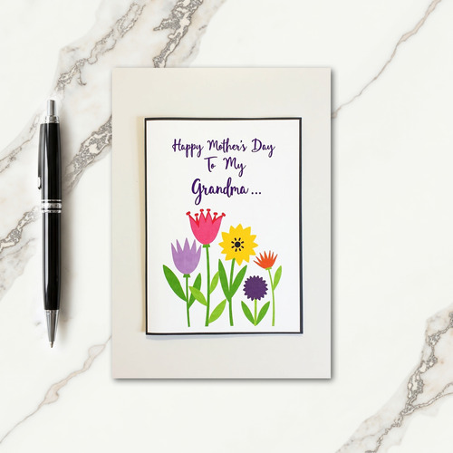 Sweet Moms Graphic Flower Card