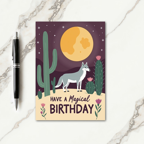 Sweet Moonlit Birthday Card
