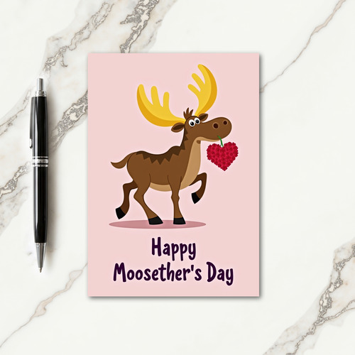 Sweet Moosethers Day Floral Card