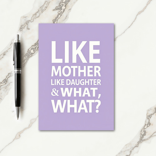 Sweet Mother Daughter Quote Card